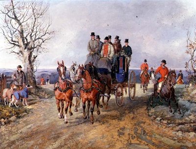 A Coach and Four on the Open Road by Samuel Henry Alken
