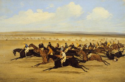The 1850 Cambridgeshire Stakes: The Start by Samuel Henry Alken
