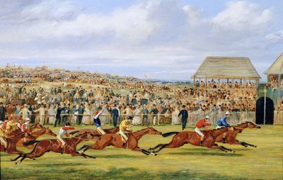 The Finish of the 1862 Derby by Samuel Henry Alken
