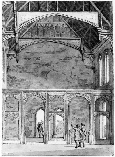 South West End of Great Hall at Eltham by Samuel Hieronymous Grimm