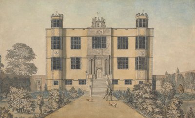 Barlborough Hall, near Chesterfield, Derbyshire: the Main Front of the Hall by Samuel Hieronymus Grimm