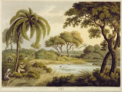 Peacock Shooting, from Oriental Field Sports, published by Edward Orme, 1807 by Samuel Howett