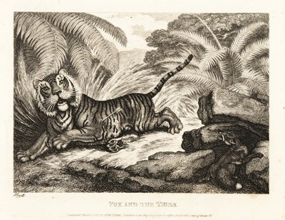 A Fox Watches a Wounded Tiger by Samuel Howitt