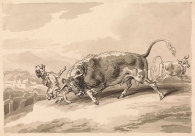 Bull Attacking Mastiff by Samuel Howitt