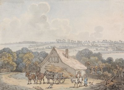 Landscape with Hay Cart before a Cottage by Samuel Howitt