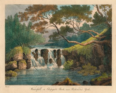 Waterfall on Clapgate Beck, near Richmond, York by Samuel Howitt