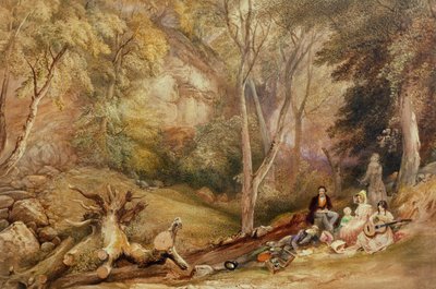 A Sketching Party in Leigh Woods, c. 1830 by Samuel Jackson