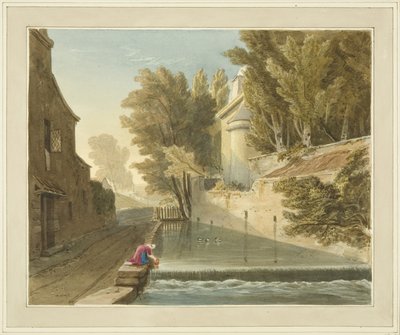 Building Erected on the Deanery of Westbury, Showing the River Trym by Samuel Jackson