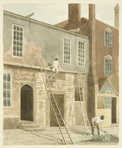 House in Castle Green, after the removal of buttresses from the Castle by Samuel Jackson