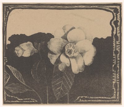 Camellia, Flower Bud on the Left by Samuel Jessurun de Mesquita (signed by artist)