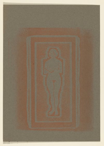 Nude with Book or Stone Tablet in Hand by Samuel Jessurun de Mesquita (signed by artist)