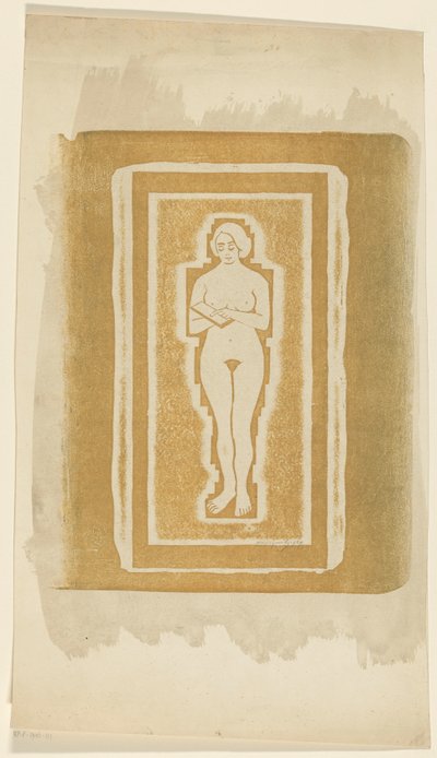 Nude with Book or Stone Tablet in Hand by Samuel Jessurun de Mesquita (signed by artist)