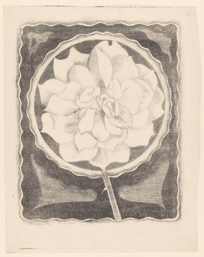 Rose (in Circle, with Wavy Edge) by Samuel Jessurun de Mesquita (signed by artist)