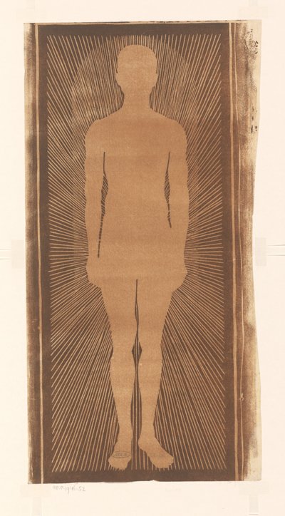 Silhouette of a Man with Rays Around by Samuel Jessurun de Mesquita (signed by artist)
