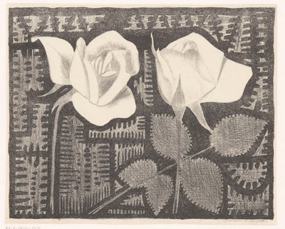 Two Roses by Samuel Jessurun de Mesquita (signed by artist)