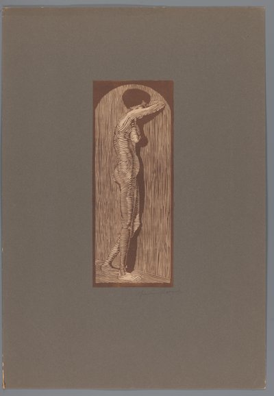Female Nude Standing (Sorrow) by Samuel Jessurun de Mesquita (signed by artist)