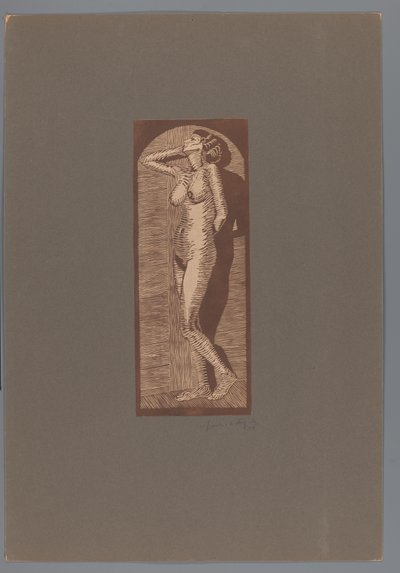 Female Nude Standing (original title: Joy) by Samuel Jessurun de Mesquita (signed by artist)