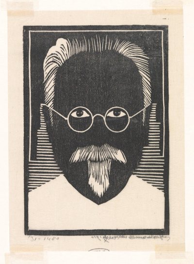 Self-Portrait with Glasses and Goatee by Samuel Jessurun de Mesquita (signed by artist)