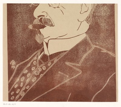 Portrait of an Unknown Man with Cigar by Samuel Jessurun de Mesquita