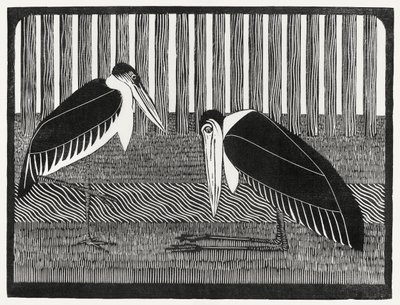 Two Marabous by Samuel Jessurun de Mesquita