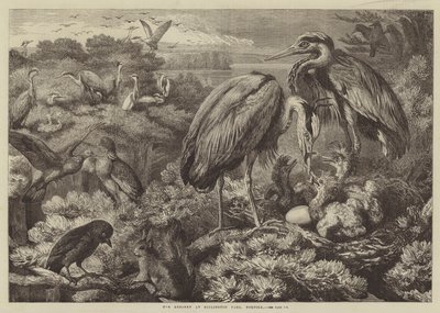 The Heronry at Didlington Park, Norfolk by Samuel John Carter