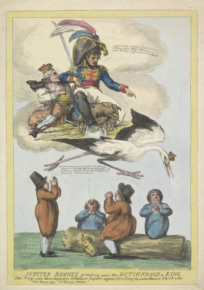 Napoleon Sends Louis Napoleon as King in the Form of a Stork to Holland, 1806 by Samuel Knight
