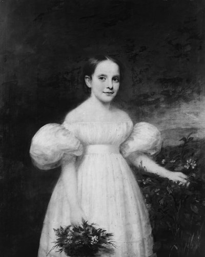 Portrait of a Girl with Flowers by Samuel Lovett Waldo