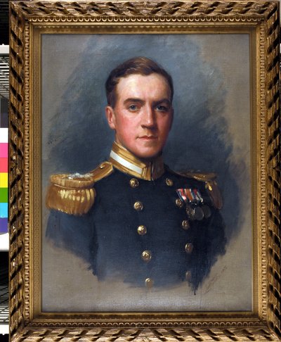 Portrait of Lieutenant Denis Quentin Fildes (1889-1975), who joined the Royal Navy in 1906 by Samuel Luke Fildes