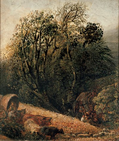 A Cornfield Bordered by Trees by Samuel Palmer