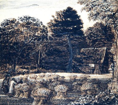 A Cornfield, Shoreham, at Twilight, c.1830 by Samuel Palmer