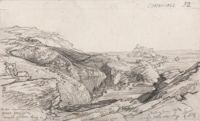 A Page from a Cornish Sketchbook: Cornwall 32 by Samuel Palmer