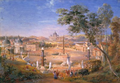 A View of Modern Rome During the Carnival by Samuel Palmer