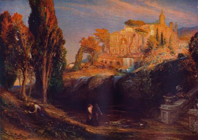 Emily and Valancourt at the Chateau Le Blanc: Lady Foix Hears from Dr Foix, Mysteries of Udulpho by Samuel Palmer