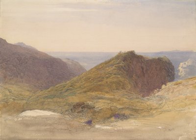 On the North Coast of Devon, Lundy Island in the Distance by Samuel Palmer