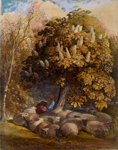 Pastoral with a Horse Chestnut Tree by Samuel Palmer