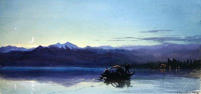 A Boat on a North Italian Lake by Samuel Phillips Jackson