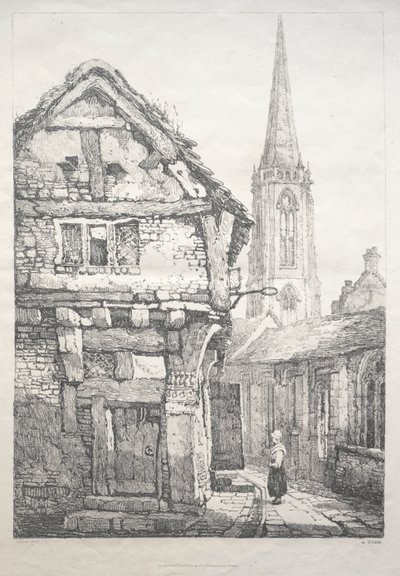 At York, Street beside Cloister Wall by Samuel Prout