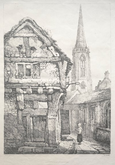 A Series of Ancient Buildings and Rural Cottages in the North of England: At York, Street by Samuel Prout