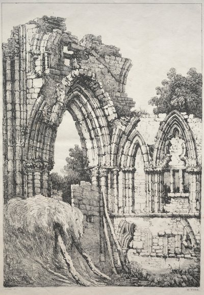 A Series of Ancient Buildings and Rural Cottages in the North of England: At York, Ruins, 1821 by Samuel Prout