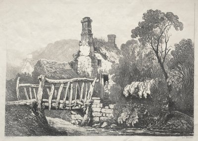 A Series of Ancient Buildings and Rural Cottages in the North of England: Near Byland, 1821 by Samuel Prout