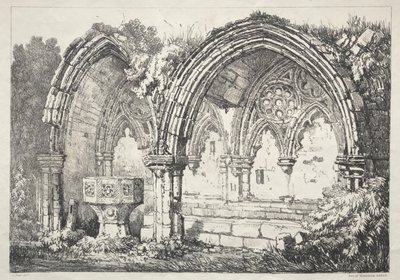 Part of Kirkham Abbey by Samuel Prout