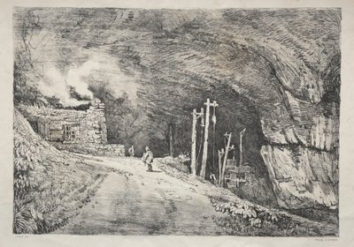 A Series of Ancient Buildings and Rural Cottages in the North of England: Peak Cavern by Samuel Prout