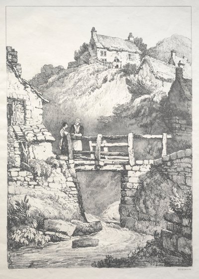 A Series of Ancient Buildings and Rural Cottages in the North of England: Runswick, 1821 by Samuel Prout