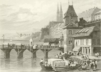 Basle, on the Rhine by Samuel Prout
