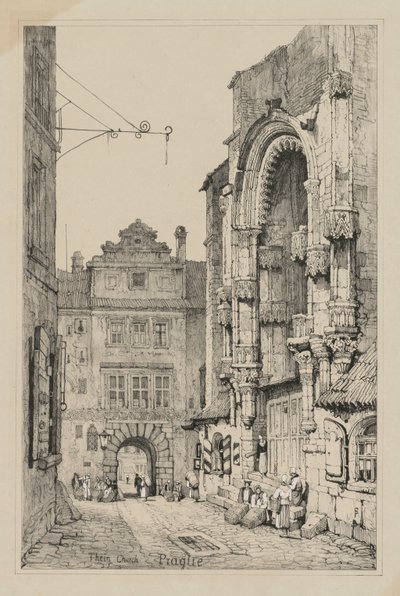 Facsimiles of Sketches Made in Flanders and Germany: Thein Church, Prague by Samuel Prout