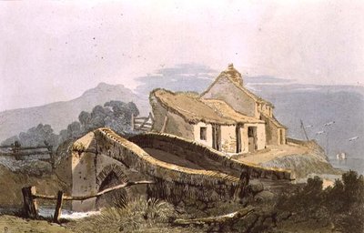 Looe, Cornwall, from Village Scenery by Samuel Prout
