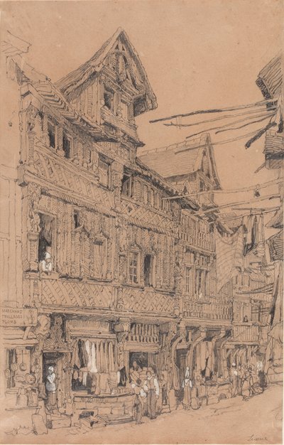 Old Street in Lisieux, c.1820 by Samuel Prout