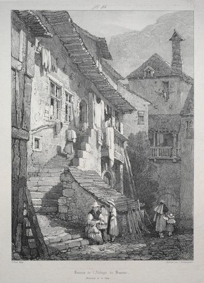Ruins of the Abbey of Baume: Interior of the Court by Samuel Prout