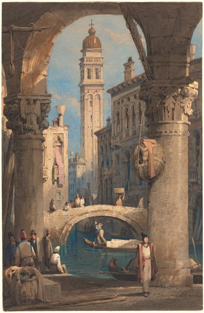 San Giorgio dei Greci, Seen from an Arcade by Samuel Prout