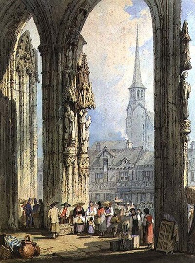Scene from a Church Porch by Samuel Prout